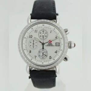 Michele CSX Diamond Chronograph plus (3) Leather Straps Watch 71-4000/5000j
